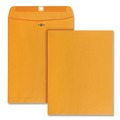 Envelopes & Mailers | Quality Park QUA37897 10 in. x 13 in. No. 97 28 lbs. Bond Weight Kraft Square Flap Clasp/Gummed Closure Clasp Envelope - Brown Kraft (100/Box) image number 0