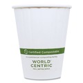 Cups and Lids | World Centric CU-PA-12D 12 oz. Double Wall Paper Hot Cups - White (1000/Carton) image number 0
