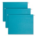 File Folders | Smead 64074 Letter Size 1/5-Cut Tabs Colored Hanging File Folders - Teal (25/Box) image number 0