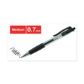 Pens | Universal UNV39912 0.7 mm. Medium Comfort Grip Retractable Gel Pen - Black Ink, Clear/Black Barrel (1-Dozen) image number 3