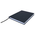 Notebooks & Pads | Universal UNV66353 10.25 in. x 7.63 in. 1-Subject Wide/Legal Rule Casebound Hardcover Notebook - Black Cover image number 1