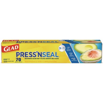  | Glad 70441 70 sq. ft. Foot Roll Press'n Seal Food Plastic Wrap (12/Carton)