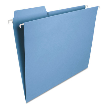 Smead 64099 Letter Size 1/3-Cut Tabs FasTab Hanging Folders - Blue (20/Box)