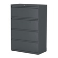 Office Filing Cabinets & Shelves | Alera 25495 36 in. x 18.63 in. x 52.5 in. 4 Legal/Letter/A4/A5 Size Lateral File Drawers - Charcoal image number 2