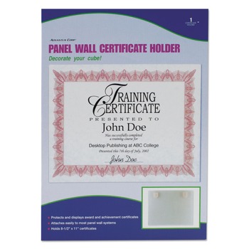 Advantus 75317 11 in. x 8.5 in. Fabric Panel Mount Panel Wall Acrylic Frame - Clear