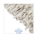 Just Launched | Boardwalk BWK224RCT 24 oz. Rayon Premium Cut-End Wet Mop Heads - White (12/Carton) image number 7