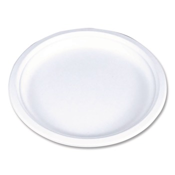 SCT 18140WPF ChampWare Molded Fiber Tableware, Molded Fiber Plate, 9-in dia, White, 125 Plates/Sleeve, 4 Sleeves/Carton