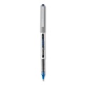 Pens | uni-ball 60134 VISION Fine 0.7 mm Stick Roller Ball Pen - Blue Ink Silver/Blue/Clear Barrel (1-Dozen) image number 1