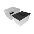 Boxes & Bins | Storex 00900U04C 16 Gallon 22.7 in. x 18.25 in. x 12.86 in. Storage Tote - Clear/black image number 5