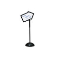White Boards | Safco 4173BL 25.5 in. x 17.75 in. x 64.25 in. WriteWay Two-Sided Dry Erase Standing Message Sign - White Surface/Black Frame image number 3