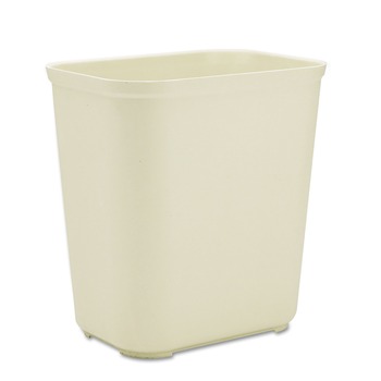 Rubbermaid Commercial FG254300BEIG 7 gal. Fiberglass Wastebasket - Beige