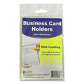 Labels | C-Line 70238 2 x 3.5 Self-Adhesive Side Load Business Card Holders - Clear (10/Pack) image number 0