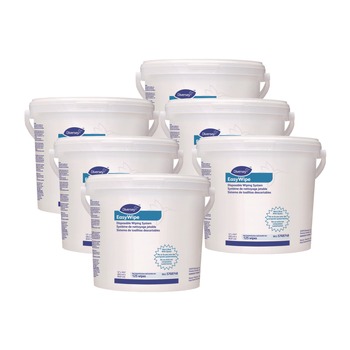 PAPER AND DISPENSERS | Diversey Care 5768748 8.63 in. x 24.88 in. Easywipe Disposable Wiping Refill - White (6/Carton)