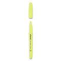 Highlighters | Universal UNV08851 Chisel Tip Pocket Highlighters - Fluorescent Yellow (1 Dozen) image number 2