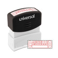 Stamps & Stamp Supplies | Universal UNV10045 Pre-Inked One-Color CANCELLED Message Stamp - Red image number 1