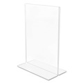 Desk Shelves | Deflecto 69101 5 in. x 7 in. Insert Classic Image Double-Sided Sign Holder - Clear image number 5