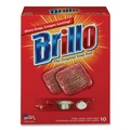 Sponges & Scrubbers | Brillo 23310 2.5 in. x 3 in. Steel Wool Soap Pads - Gray/Pink (12/Carton) image number 4