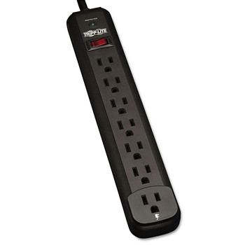 Tripp Lite TLP712B 7 AC Outlets 12 ft. Cord 1080 J Protect It! Surge Protector - Black