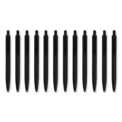 Pencils | U Brands 5008U01-24 0.7 mm HB (#2) Cambria Soft Touch Mechanical Pencil - Black Lead, Black Barrel (12/Pack) image number 0