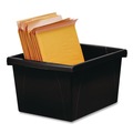 Boxes & Bins | Storex 61427U06C Storage Bin with Lid, 4 gal, 11.25-in x 11.25-in x 7.87-in, Black, 6/Pack image number 8