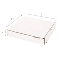 Food Trays, Containers, and Lids | Karat FP-PBF12W 12 in. x 12 in. x 1.97 in. Corrugated Paper Boxes - White/Brown (50/Bundle) image number 1