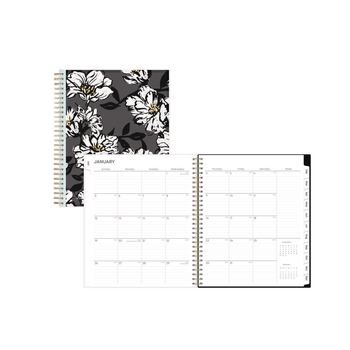 Blue Sky 110216 10 in. x 8 in. 12-Month (Jan-Dec 2026) Baccara Dark Monthly Planner - Gray/Black/Gold Cover