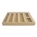 Retail Store Supplies | CONTROLTEK 500025 7.75 in. x 10 in. x 1.5 in. 6-Compartments Stackable Plastic Coin Tray - Tan image number 0