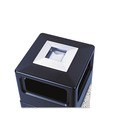 Trash & Waste Bins | Safco 9470NC 15 Gallon Polyethylene/Stainless Steel Canmeleon Aggregate Panel Receptacles - Black image number 1