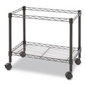 Just Launched | Alera ALEFW601424BL 24 in. x 14 in. x 21 in. 1 Shelf 1 Bin Metal One-Tier File Cart for Side-to-Side Filing - Black image number 1