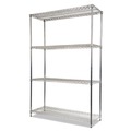 Just Launched | Alera ALESW504818SR NSF Certified Industrial 4-Shelf 48 in. x 18 in. x 72 in. Wire Shelving Kit - Silver image number 2