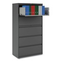 Office Filing Cabinets & Shelves | Alera 25497 36 in. x 18.63 in. x 67.63 in. 5 Lateral File Drawer - Legal/Letter/A4/A5 Size, Black image number 3