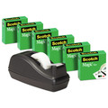 Tape Dispensers | Scotch 810 Magic 0.75 in. x 83.33 ft. 1 in. Core Tape Desktop Dispenser Value Pack - Clear (6/Pack) image number 0