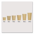 Cups and Lids | Karat C-KRC510 10 oz Ripple Hot Cups - Kraft/White (500/Carton) image number 4