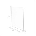 Office Presentation Supplies | Deflecto 590801 8.5 in. x 11 in. Insert Superior Image Double Sided Sign Holder - Clear image number 6