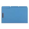 Back to School Sale | Universal UNV13525 1/3-Cut Tabs Deluxe Reinforced Top Tab Folders with Fasteners - Legal Size, Blue (50/Box) image number 2