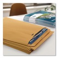 Envelopes & Mailers | Quality Park QUA37893 9.5 in. x 12.5 in. No. 93 28 lbs. Bond Weight Kraft Square Flap Clasp/Gummed Closure Clasp Envelope - Brown Kraft (100/Box) image number 3
