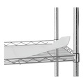 Cleaning Carts | Alera ALESW322416SR 24 in. x 16 in. x 39 in. 450 lbs. Capacity 3-Shelf Wire Cart with Liners - Silver image number 3