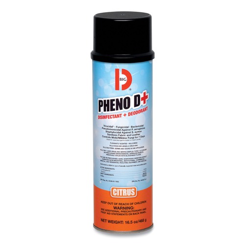 Disinfectants | Big D Industries 33700 16.5 oz PHENO D Plus Aerosol Disinfectant/Deodorizer - Citrus Scent (12/Carton) image number 0