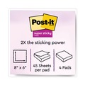Back to School Sale | Post-it Notes Super Sticky 6845-SSP 8 in. x 6 in. Meeting Notes - Energy Boost Collection Colors (4/Pack) image number 1