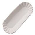  | Hoffmaster 610740 6 in. x 2 in. x 2 in. Fluted Hot Dog Trays - White (3000/Carton) image number 0