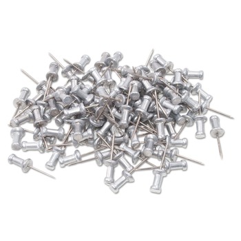  | GEM CPAL5 0.63 in. Aluminum Head Push Pins - Silver (100/Box)