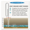 Office Chair Mats | ES Robbins 120023 36 x 48 EverLife Light Use Rectangular Chair Mat with Lip for Flat to Low Pile Carpet - Clear image number 2