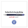 Pens | uni-ball 73832 Jetstream 1 mm Retractable Hybrid Gel Pen - Black Ink/Black/Silver Barrel/Bold (1-Dozen) image number 8