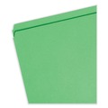 File Folders | Smead 17110 Straight Tabs Legal Size 0.75 in. Expansion Reinforced Top Tab Colored File Folders - Green (100/Box) image number 1