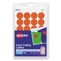 Labels | Avery 05467 0.75 in. Diameter Printable Self-Adhesive Removable Color-Coding Labels - Neon Red (24/Sheet, 42 Sheets/Pack) image number 0