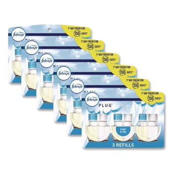 PRODUCTS | Febreze 80781115 2.63 oz. PLUG Air Freshener Refills - Linen and Sky (6 Packs/Carton)