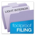 Just Launched | Pendaflex 152 1/3 LAV 1/3-Cut Tabs Assorted Letter Size Colored File Folders - Lavender/Light Lavender (100/Box) image number 2