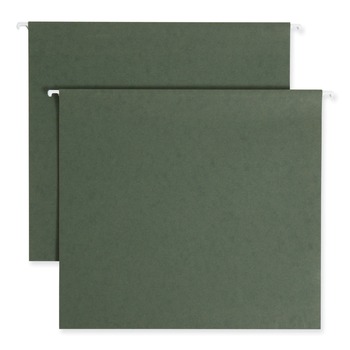 Smead 64279 3 in. Capacity Letter Size Box Bottom Hanging File Folders - Standard Green (25/Box)