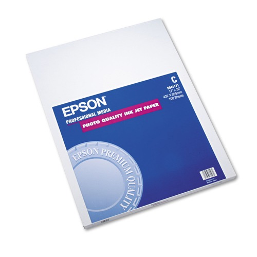 Copy & Printer Paper | Epson S041171 4.9 mil. 17 in. x 22 in. Matte Presentation Paper - Bright White (100/Pack) image number 0