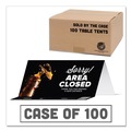 Floor Signs & Safety Signs | Tabbies 79186 BeSafe Messaging 8 in. x 3.87 in. Table Top Tent Card - Black (100/Carton) image number 1